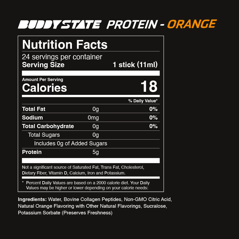 Liquid Collagen Protein Shot: Electric Orange