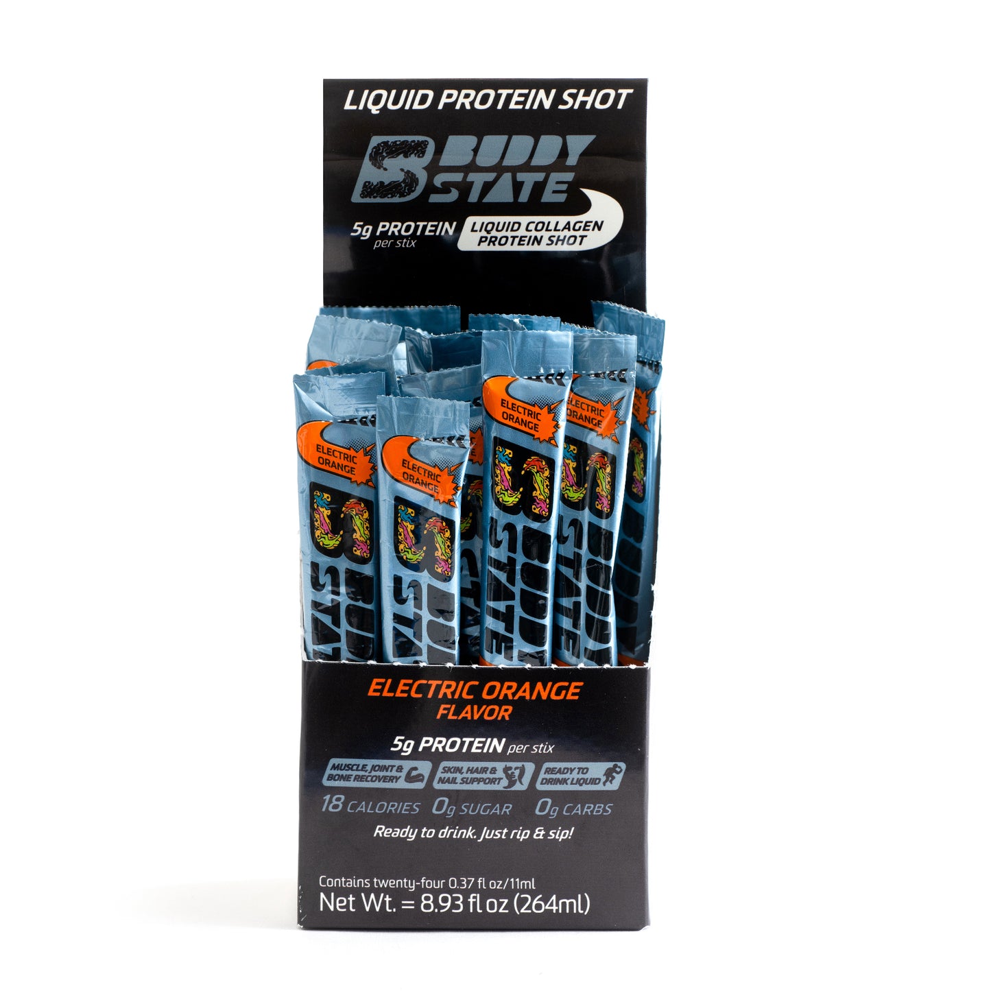 Liquid Collagen Protein Shot: Electric Orange
