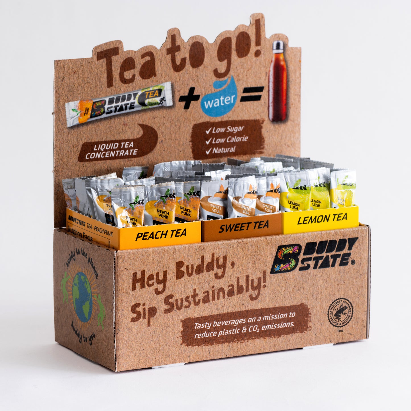 Tea Concentrate Variety Box: 3 Flavors-Lemon Lush, Sweet Soul, Peach Punk (Total 72 Stix)