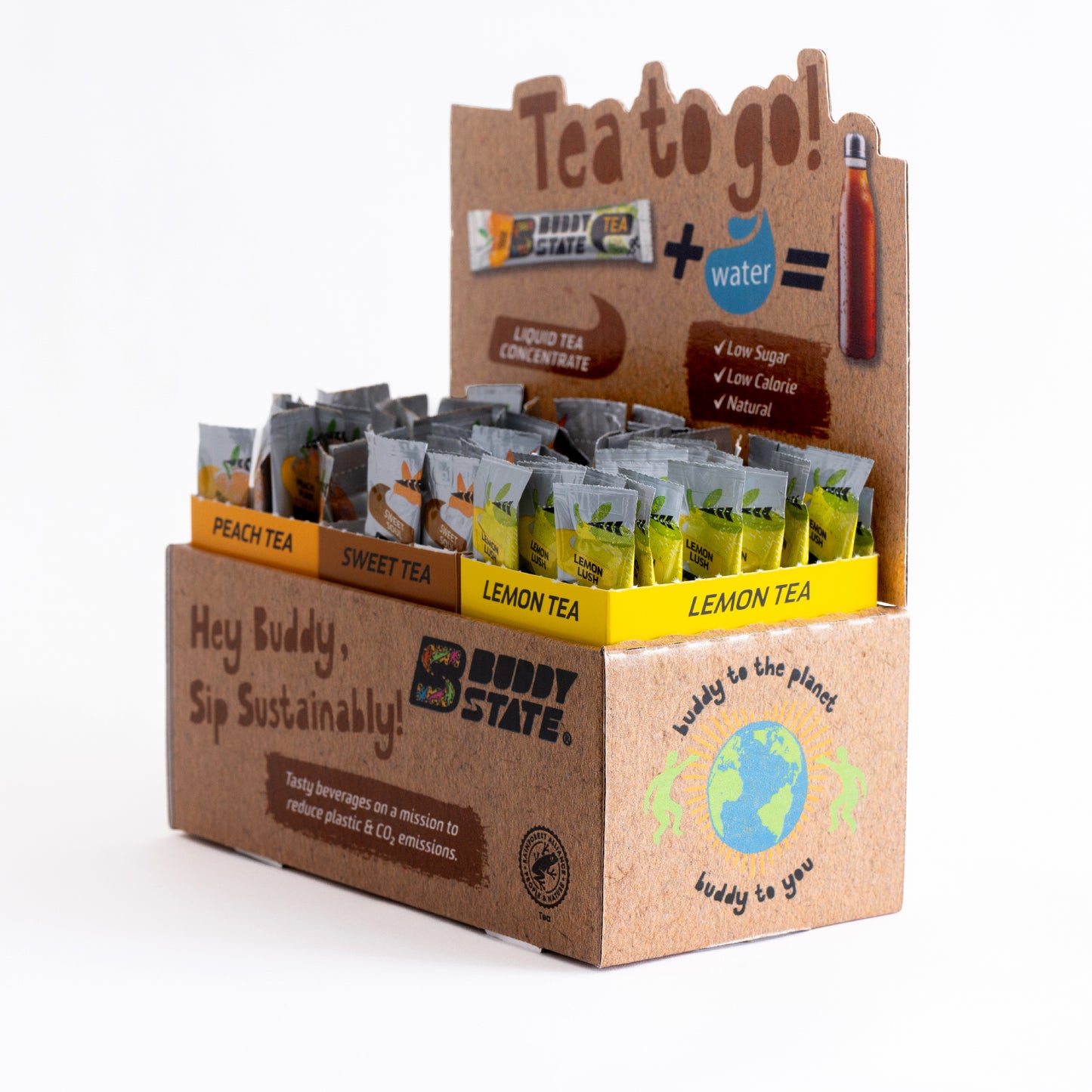 Tea Concentrate Variety Box: 3 Flavors-Lemon Lush, Sweet Soul, Peach Punk (Total 72 Stix)